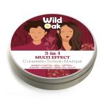 Wild Oak 3 in 1 Multi Effect Skin Purifying Masque with Bamboo Charcoal, Moroccan Clay, Saffron, Kaolin & Green Tea Extract | Antioxidant Face Scrub for Deep Cleansing & Hyperpigmentation | 100g