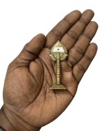 RS Innovations Metal Sri Murugan Vel Idol Figurine for Car Dash Board Pooja Room and Office Table Decorative Antique Colour Smll Size-7cm