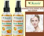 Kuraiy Organic Vitamin C Serum for Skin Brightening UV Damage & Glow 50ML pack of 2