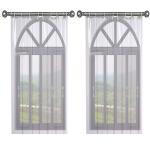 WISHLAND Set of 2 Pcs 0.30 mm PVC AC Transparent Curtain for Window(Size - 4.5 X 5 Feet)