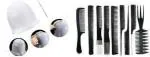 Lenon Beauty Silicone Highlighting Hair Cap; Reusable Highlight Salon Hair Coloring Dye Cap + Hair Colouring brush with Hooks for Dyeing Hair; Hair Coloring/Bleaching Kit 10 Pcs Hair Comb (2 Items in the set)