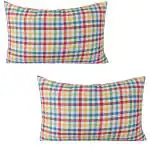 Homerz Set of 2 Organic Cotton Filled Standard Pillow, Medium to Hard Firmness, Best for Cervical Pain and Neck Pain