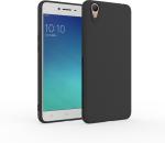 Mcase Black Plastic, Silicon Back Cover For Oppo A37 (Model - Grip Back Case - 21507)