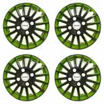 PRIGAN Swift Black Green Wheel Cover 14 Inch for Swift (Set of 4 Pcs) (Press Fitting) Model- Camry, bg14