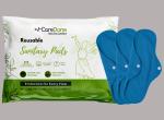 CareDone Reusable Sanitary Cloth Pads Ultra-Soft Cotton, Maximum Absorbency, Superior Leak Protection, Rash-Free Wear for Every Flow, and All-Day and Overnight Use (Pack of 3)