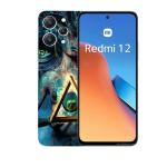 Toppings Printed Matte finish Vinyl Skin Sticker (This is not Back Case Covers) Scratch Less for Mobile Back and Camera lens for Xiaomi Redmi 12 Design E06 -MT