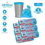 Crystal SMALL Garbage Bag on Roll 17 x 19 BLUE, 180 BAGS - 30 Bags x 6 rolls