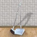 UPC White Premium Broom with Microfiber Static Brush and Dust Collector 90 cm x 30 cm