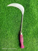 JDB Wooden Handle Pruning Curved Sickle Light Weight for Gardening and Agriculture crop and banana tree cutting Purpose 15 Inch