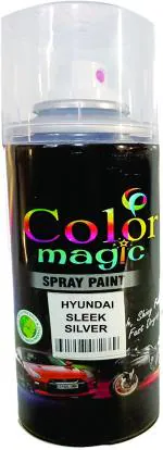 COLORMAGIC HYUNDAI CAR SPRAY PAINT FOR i20,VERNA,ACCENT,EON,i10,CRETA,SANTRO,XCENT SLEEK SILVER Spray Paint 200 ml (Pack of 1)