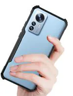 Ankirant 360 Mi Redmi Xiaomi 12 Pro (5G) Hybrid Back Case Cover Transparent Black