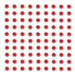 Vama Fashions Golden Crystal White Diamond Red Stone Bindi Sticker For Women - 90Bindis Forehead Red Bindis