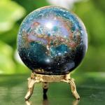 Crystal Divine Blood Stone Crystal Sphere Ball Crystal Showpieces For Home Decor Table Decor Items & Decorative Items Crystal Stones Astro Sphere Crystal Ball Gemstone Spheres Feng Shui Items Gifts
