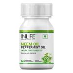 Inlife Neem Oil 350 mg With Peppermint Oil 150 mg 60 Liquid Filled Vegetarian Capsules