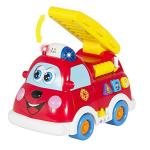 Kiditos Multicolor ABS Plastic Electric Fire Truck Toy with Flashing Light & Music Kids Educational Toys