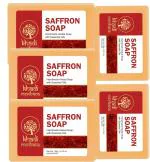 MeriBana Khadi Saffron Handmade Saffron Bath Soap (5 x 125 g)
