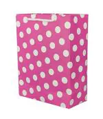 Tasche Paper Products Pink Dotted Paper Gift Bags For Baby Shower Return Gift And Small Presents (17.78 x 7.62 x 22.86 cm) Pack Of 80
