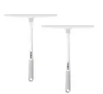 KWEL 360 Degree Rotatable Cleaning Glass Wiper, Multi-Purpose Silicone Squeezer - Pack of 2