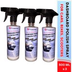 PrettyBUYERS Dashboard Polish and Protectant Spray 500 ML | Car Dashboard Cleaner Pack Of 3