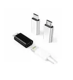 Pmw - B Type Male to i Phone Female - 8 Pin Lighting Female to Micro USB Type-B Male Connector - Pack of 2