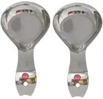 ZOOV Stainless Steel Spoon Rest, Ladle Holder for Cooking Home Decor Heavy Duty, Dishwasher Safe Pack of 2pcs