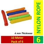 G 1 Multicolor Nylon Cloth Rope 10 m (Pack of 6)