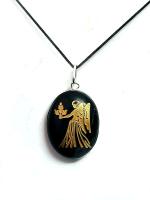 Astroghar Black Tourmaline Crystal Black Pendant For Men And Women