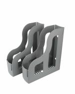 OMEGA 1760 Magazine Rack (Set of 2 Tray ) Grey
