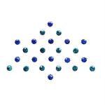 Comet Busters Blue Diamond Shaped Bindi For Women