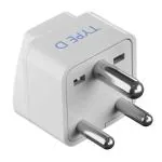 Ceptics (USA, UK, China & More) to India (Type D) Travel Adapter Plug - CE Certified - RoHS Compliant (GP-10)