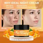 Vivaglo Brightening Night Comfort Cream - 50 g| For Dark Spots, Uneven Skin Tone| Hyaluronic Acid & Niacinamide| Fragrance Free| Dermatologist Recommended (Pack of 1)