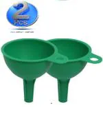 ANJIL Silicone Rubber Funnel for Kitchen, Set of 2, Green