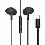 Unique Gadgets USB C-Type Plug Headphones HD Stereo Works with Phones Without 3.5mm Jack| Lite Model with JIELI chip |with Mic for One Pluss 7 7Pro 7T 8 8T 8Pro Nord |Noise Isolating (Black)