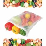 Shalimar Reusable Vegetable Fridge Bag / Multipurpose Bag - Pack of 6 Bags ( Natural )