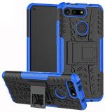 Empire Accessories Honor View 20 Blue Plastic, Polycarbonate Shockproof Kickstand Back Case Cover
