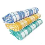 AHMADUN Check Bath Towel Cotton Super Soft Size (32*66) pack of 2
