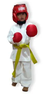 BE TREND Kids Karate Uniform for Baby Boys and Girls Poly-Cotton Drill Fabric|| White Karate uniform Size-24