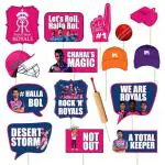 Festiko Team Rr Photo Booth Props (16 Pcs), Ipl Props, Cricket Theme Photo Booth Props, Cricket Party Props