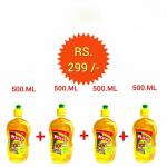 KILTO Combo Pack of 4 Dishwash LIQUID