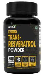 NutriJa Trans Resveratrol Powder - 99.5% Pure Micronized & Highly Bioavailable Supplement | Slow down Aging, Proven Powerful Anti-Oxidant | Improves Metabolism & Heart health (50 Grams)
