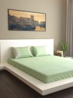 MarkHome Oak Sage Nature Based Wood Pulp Fabric King Bedsheet Set 274 cm x 274 cm