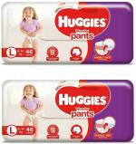 Huggies Wonder Pants Baby Diapers Large 46 Pieces |Pack of 2