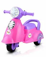 Kidsmate Rhino Push Scooter: A Fun Ride On Experience with Music & Light for Kids | Boys/Girls Age 2-5 Years | Exciting and Safe Outdoor Toy (Pink/Purple)