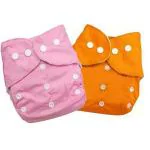 Chinmay Kids Multicolor Baby Premium Cloth Diaper Washable Reusable (0 M+ ) Set of 2