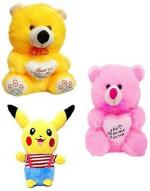 Kashish Trading Company soft toy yellow mono, cloth pikachu with mono (25-35cm) - 30 cm (Multicolor)
