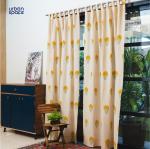 Urban Space 100% Cotton Curtains 5 feet for Window, Room Darkening Curtains 5 feet Long Set of 2 with Tab Top and TieBacks (Marigold Yellow, Window - 5 ft x 4 ft)