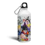 Morons White Aluminium Dragon Ball Goku Sipper Water Bottle, 600 Ml
