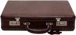 C Comfort Men And Women Brown Genuine Leather Laptop Briefcase With High-Security Combo Number Lock