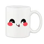 Mug Morning Smile Mugs Smiley Face Coffee Ceramic Mug 325ml (White)