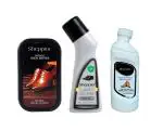 Sheppits Shoe Shiner, Liquid Shoe Polish (Natural) & Suede Nubuck Shoes Cleaner (Natural) Combo | Shoe Care Kit
